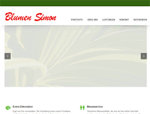 Tablet Screenshot of blumen-simon.de